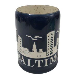 Baltimore Maryland Harbor Cityscapes Stoneware Coffee Cup Mug 16 oz
